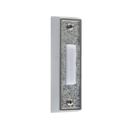 IQ AMERICA DP1109S Wired Lighted Plastic Silver with White Pushbutton Doorbell DP1109S